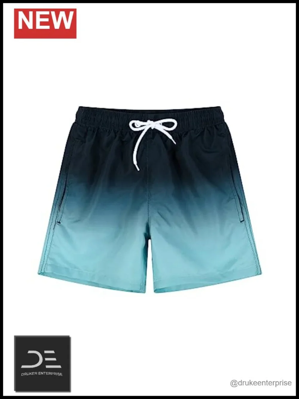 Men's Quick Dry Swim Trunks with Mesh Lining and Pockets